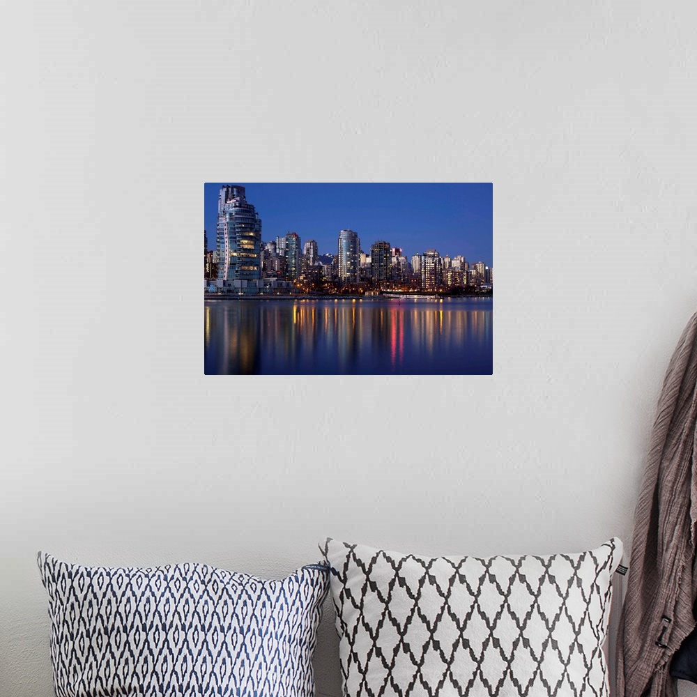 A bohemian room featuring Downtown skylines at the waterfront, Vancouver, British Columbia, Canada