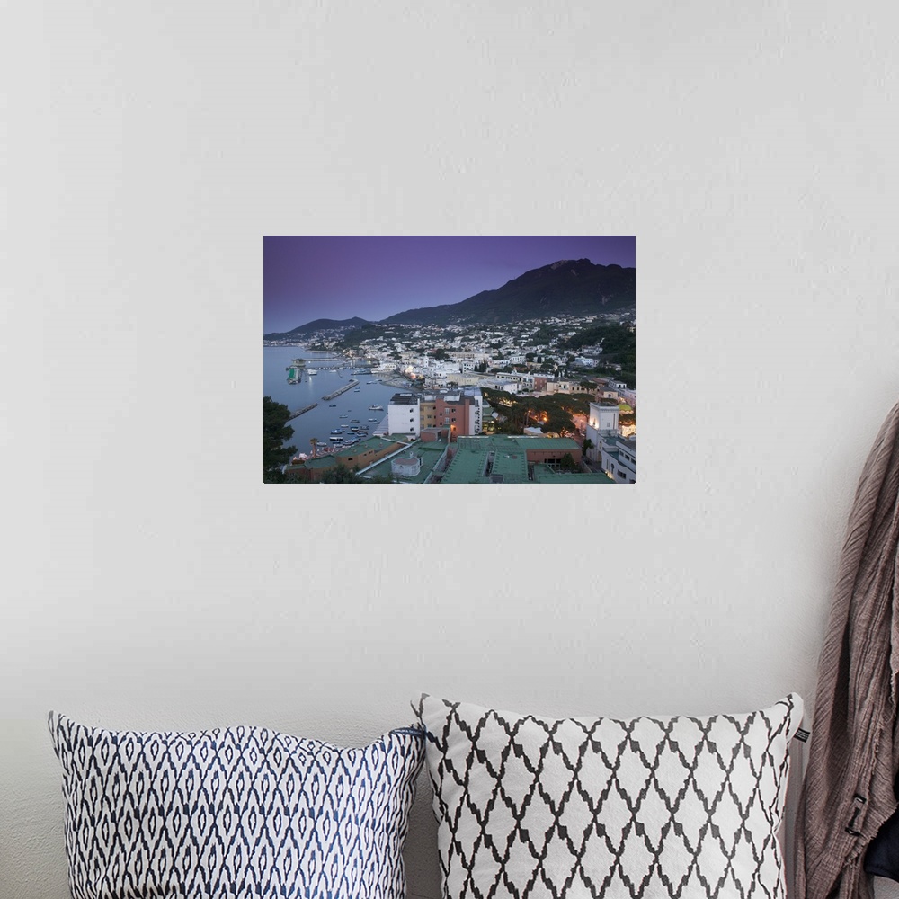 A bohemian room featuring High angle view of a city, Lacco Ameno, Ischia, Naples, Campania, Italy