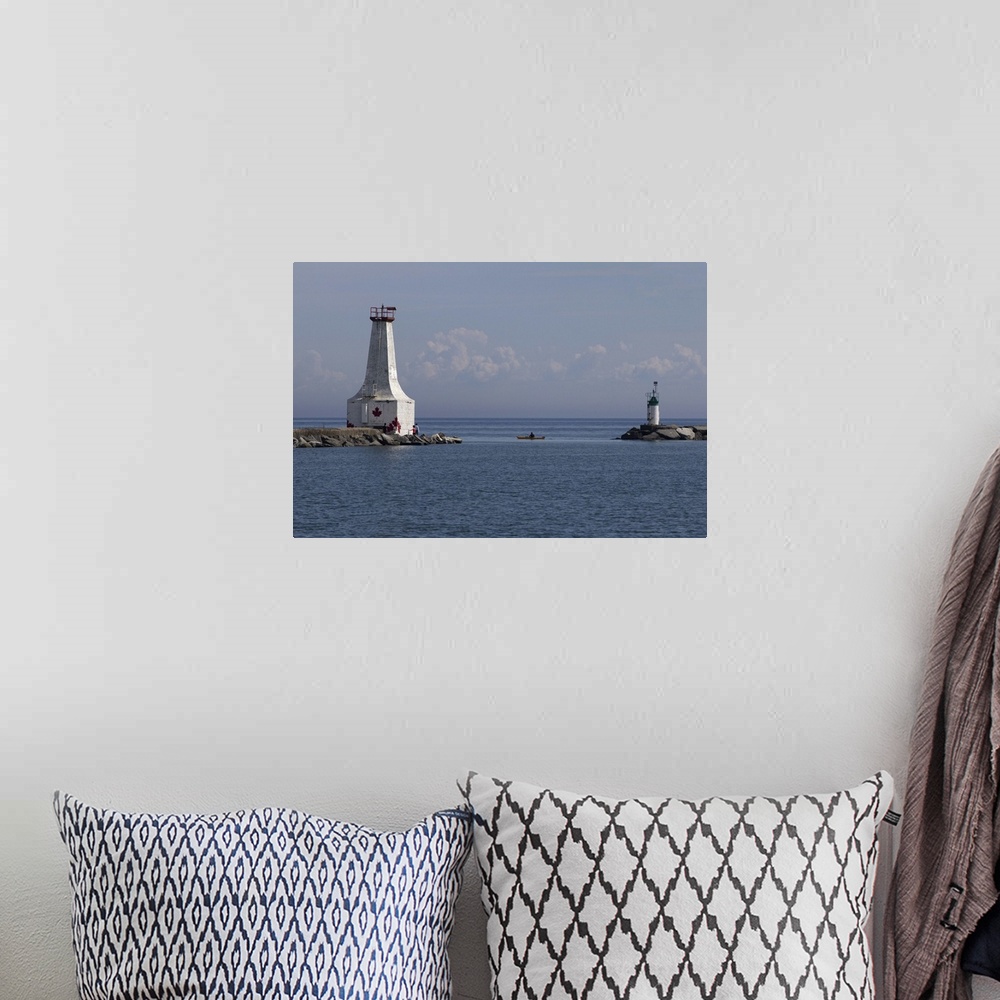 A bohemian room featuring Lighthouse on the coast, Cobourg, Canadian Province, Ontario, Canada