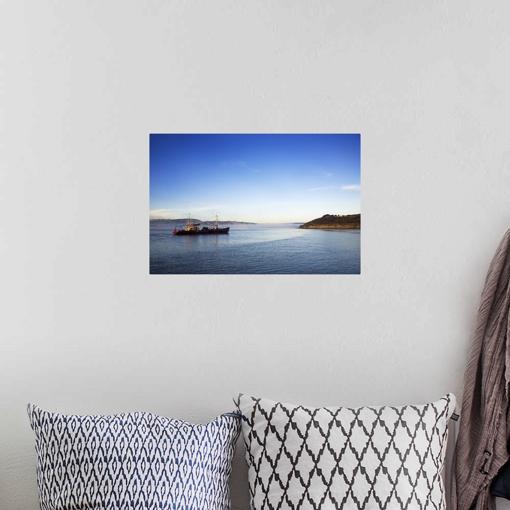 A bohemian room featuring Mussel Boat at Dawn, Arthurstown, Waterford Harbour, Co Waterford, Ireland