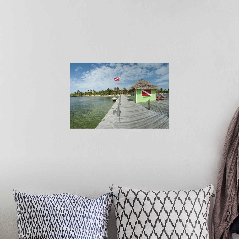 A bohemian room featuring Pier in the sea, Portofino Resort, Corozal District, San Pedro, Ambergris Caye, Belize