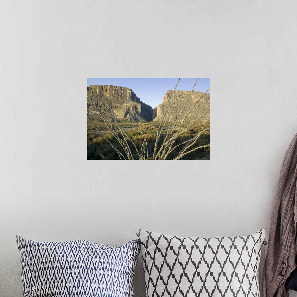 A bohemian room featuring Rock formations on a landscape, Santa Elena Canyon, Big Bend National Park, Texas