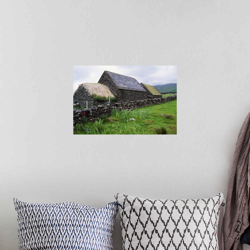 A bohemian room featuring Rustic stone farmhouse, rural Ireland.