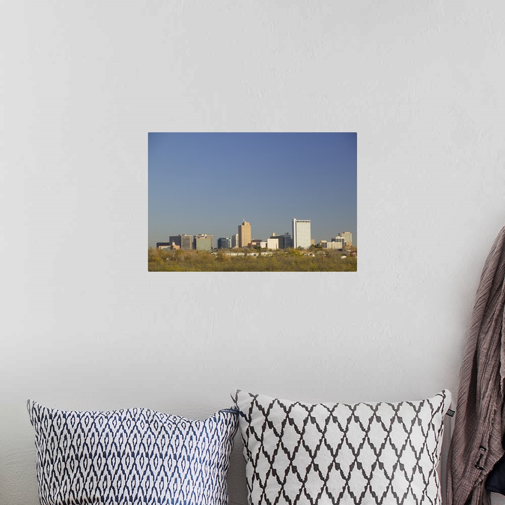 A bohemian room featuring Skyline of a city, Midland, Texas