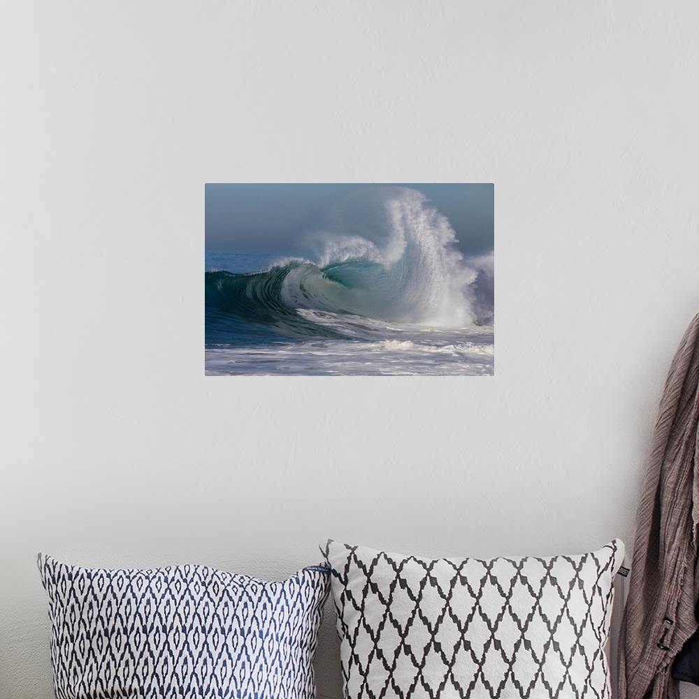 A bohemian room featuring Waves in the Pacific Ocean, Newport Beach, Orange County, California, USA