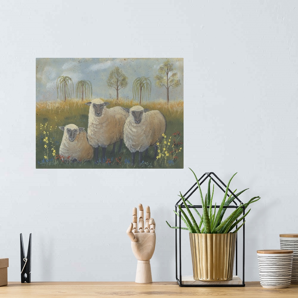 A bohemian room featuring Three Sheep