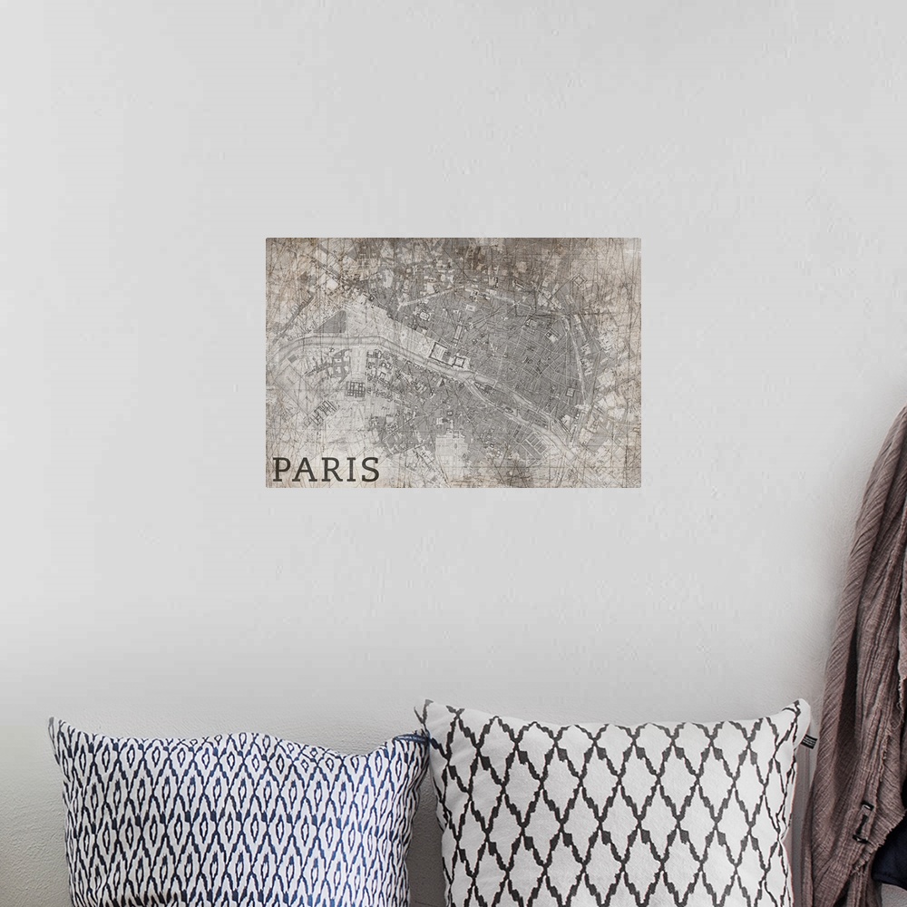 A bohemian room featuring Map Paris White