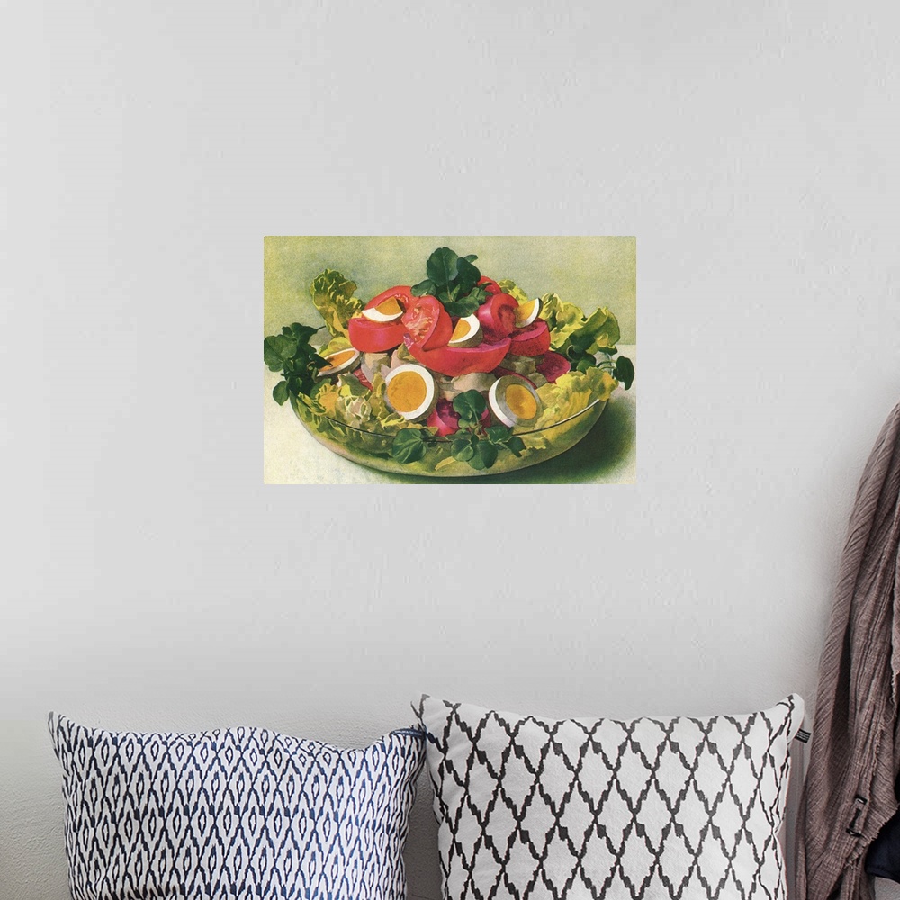 A bohemian room featuring Salade de Tomates a la Francaise