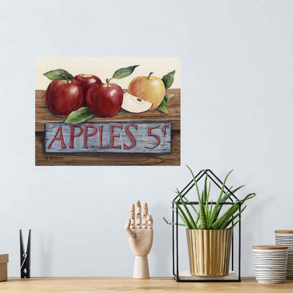 A bohemian room featuring Apples 5 Cents