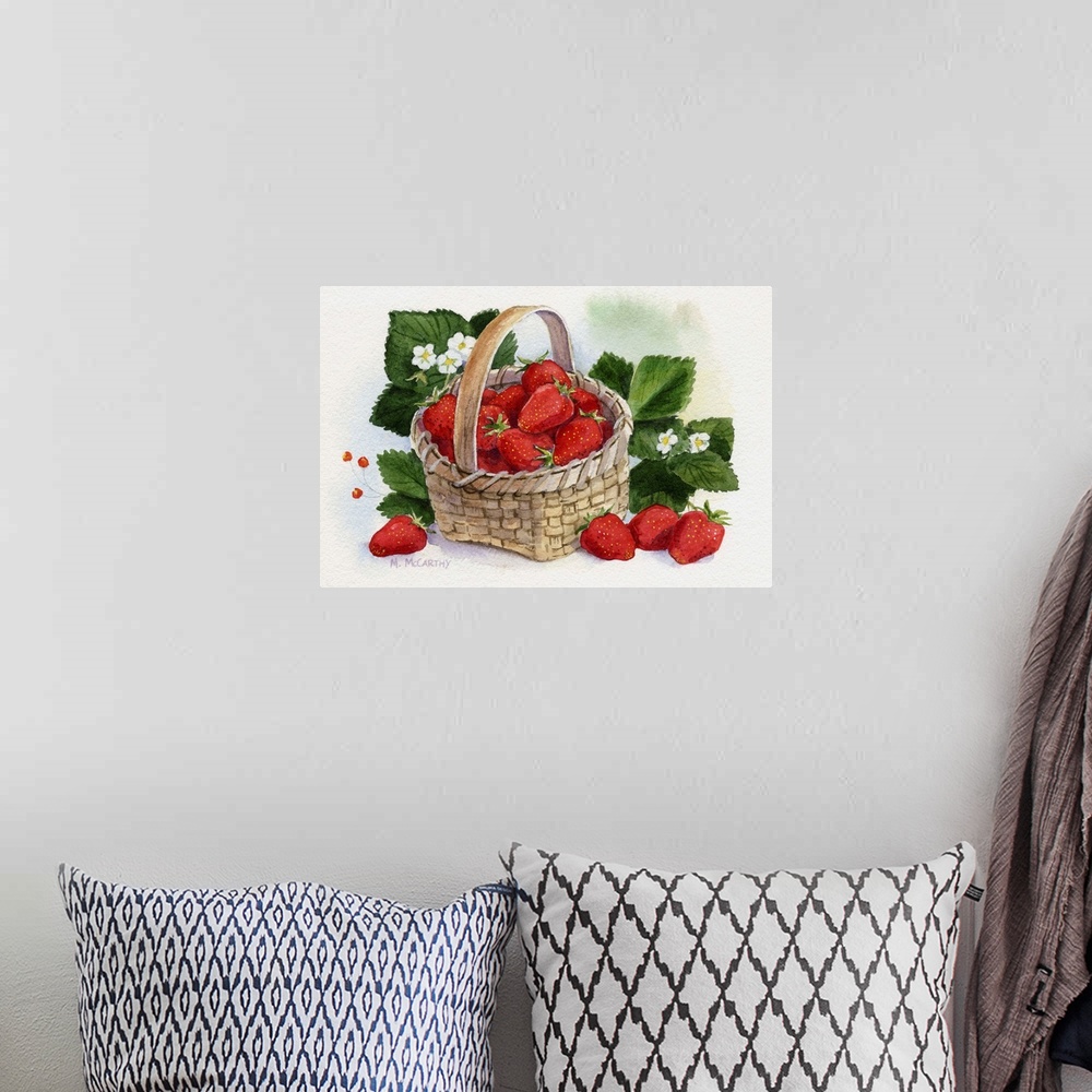 A bohemian room featuring Basket of Strawberries