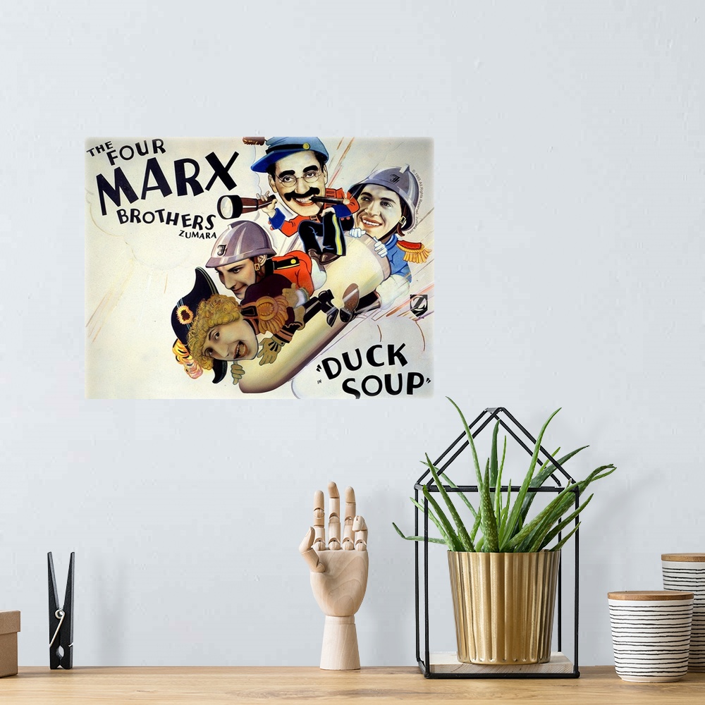 A bohemian room featuring Marx Brothers Duck Soup 2