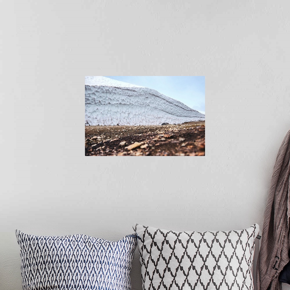 A bohemian room featuring Abstract snowbank on Whistler Mountain in British Columbia, Canada.