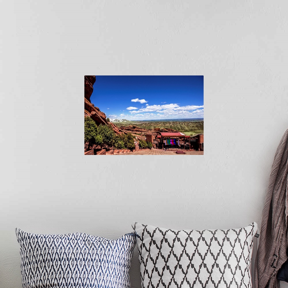 A bohemian room featuring View of Colorado's great plains from Red Rocks Amphitheater.