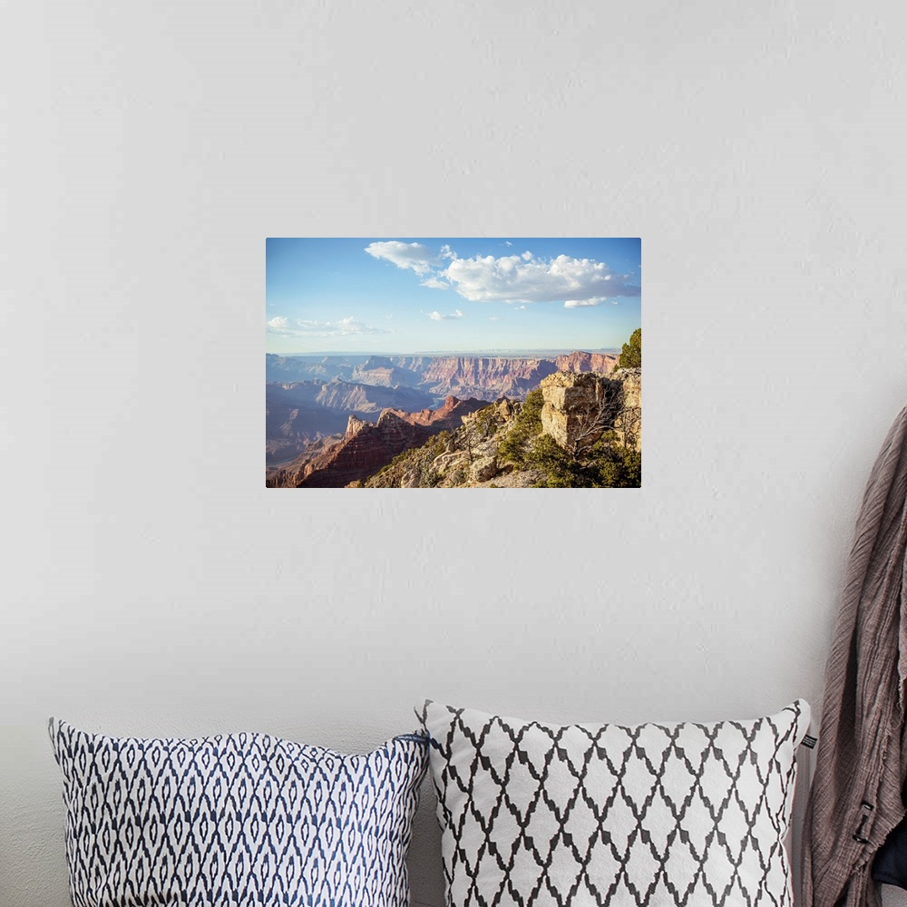 A bohemian room featuring Elevated view of canyon near Desert View Watchtower in Grand Canyon National Park, Arizona.