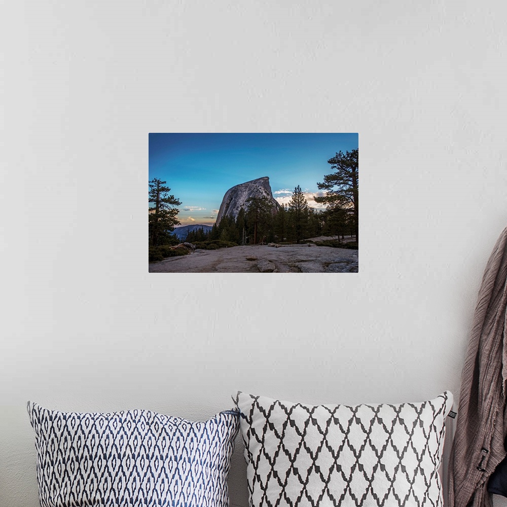 A bohemian room featuring View of Half Dome after sunset in Yosemite National Park, California.