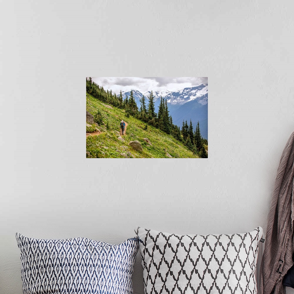 A bohemian room featuring High Note Trail on Whistler Mountain in British Columbia, Canada.