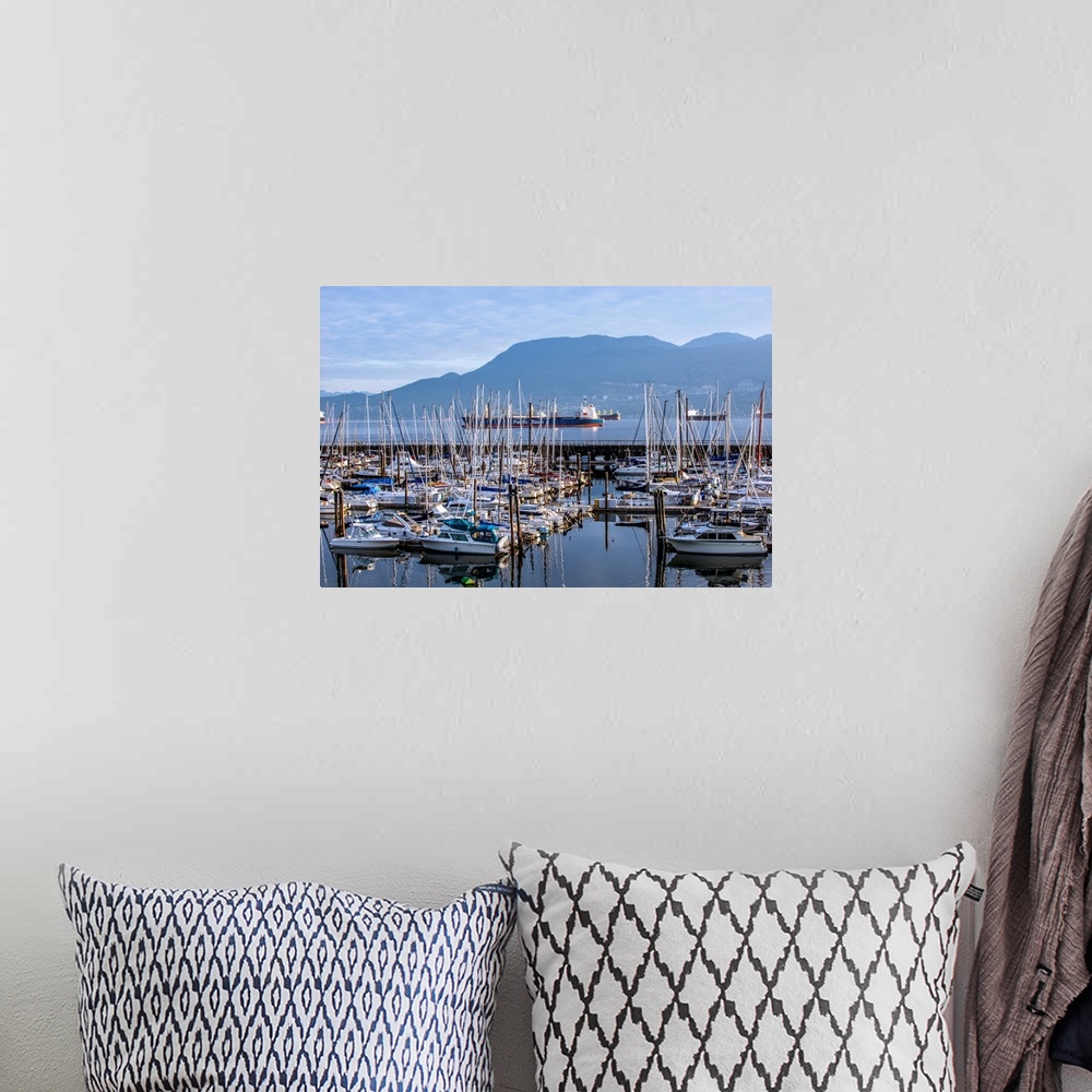 A bohemian room featuring View of Marina in Vancouver, British Columbia, Canada.