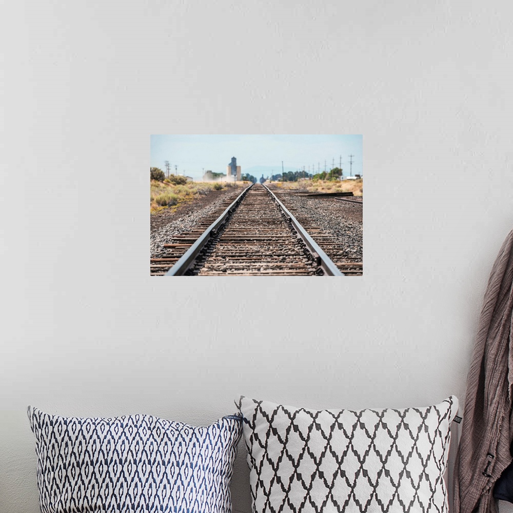 A bohemian room featuring View of railroad tracks near Lake Tahoe in California and Nevada.