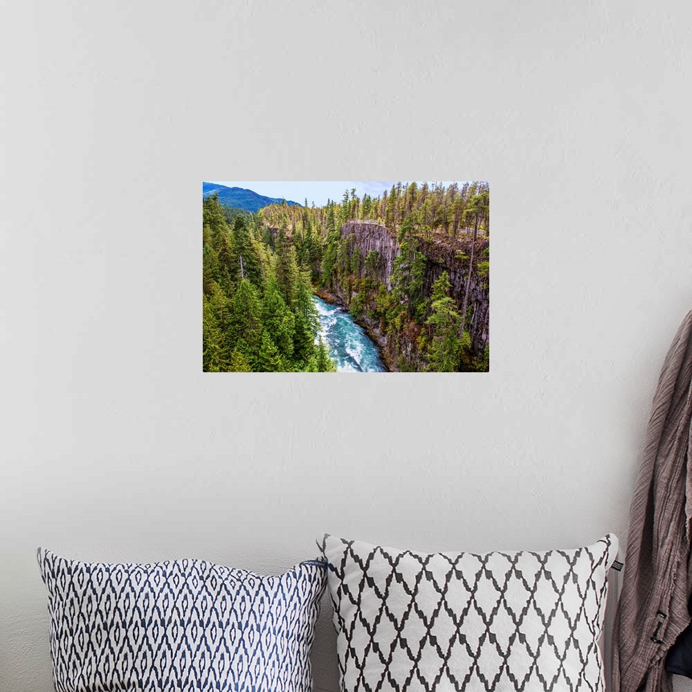 A bohemian room featuring Cheakamus River in British Columbia, Canada.