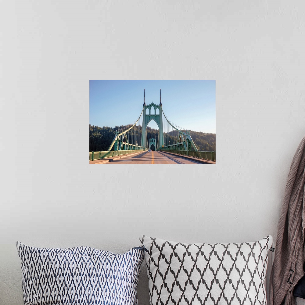 A bohemian room featuring View of St. Johns Bridge in Portland, Oregon.