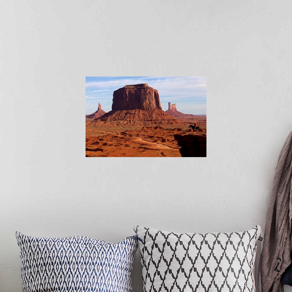 A bohemian room featuring Adrian, last cowboy of Monument Valley, Utah, USA