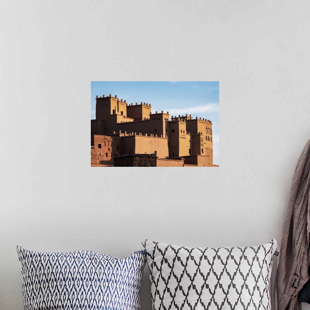 A bohemian room featuring Ait Ben-Haddou Kasbah in the morning, UNESCO World Heritage Site, Morocco, North Africa, Africa