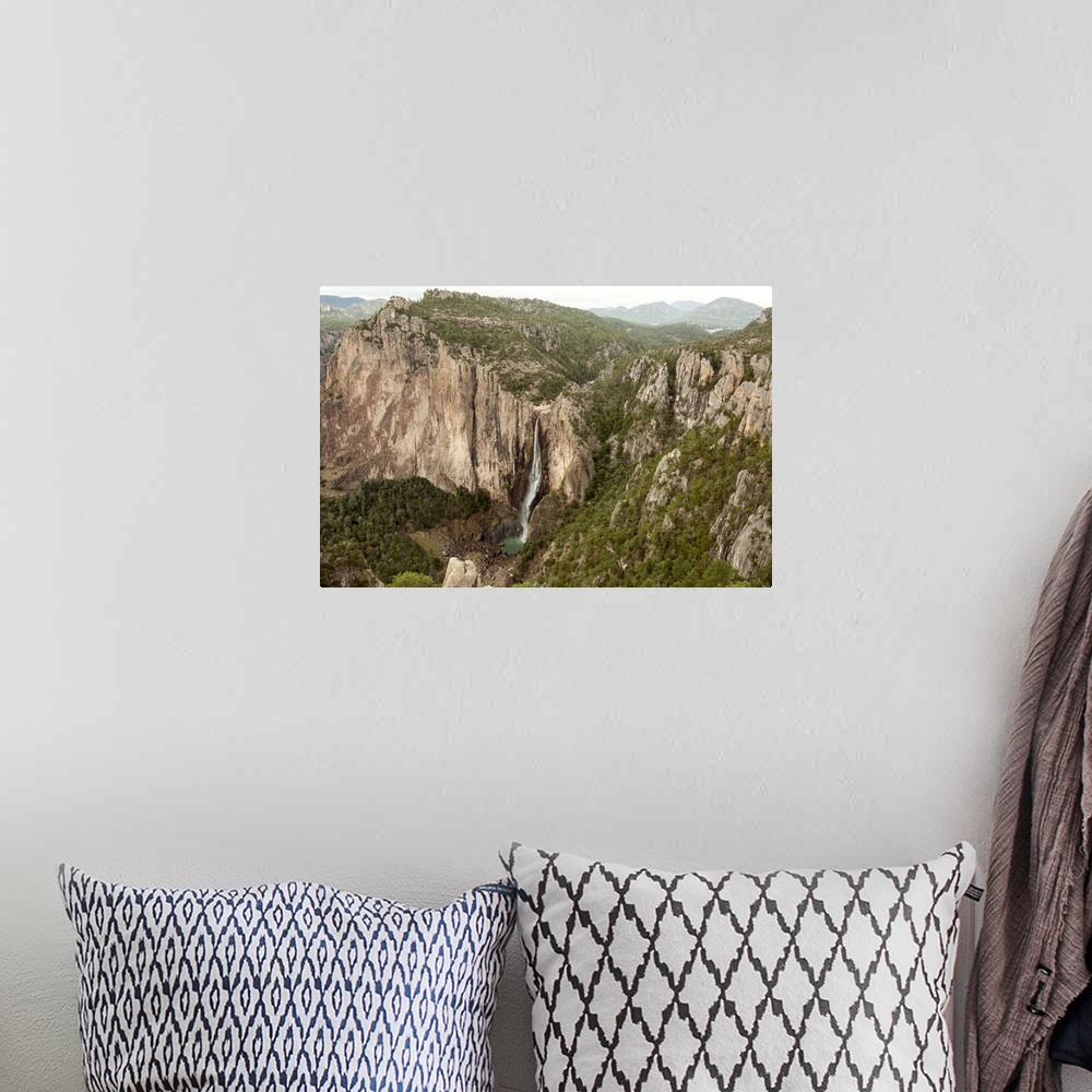 A bohemian room featuring Cascada de Basaseachi, a 246m waterfall, Copper Canyon, Chihuahua, Mexico, North America
