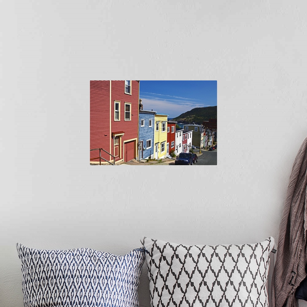 A bohemian room featuring Colourful houses in St. John's City, Newfoundland, Canada