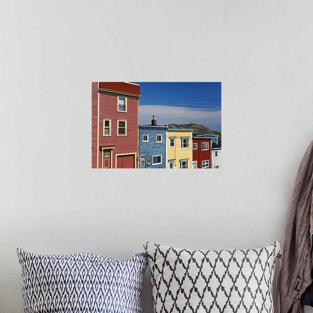 A bohemian room featuring Colourful houses in St. John's City, Newfoundland, Canada