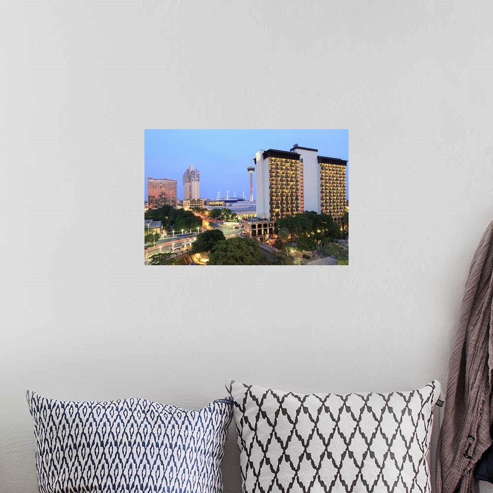 A bohemian room featuring Downtown skyline, San Antonio, Texas