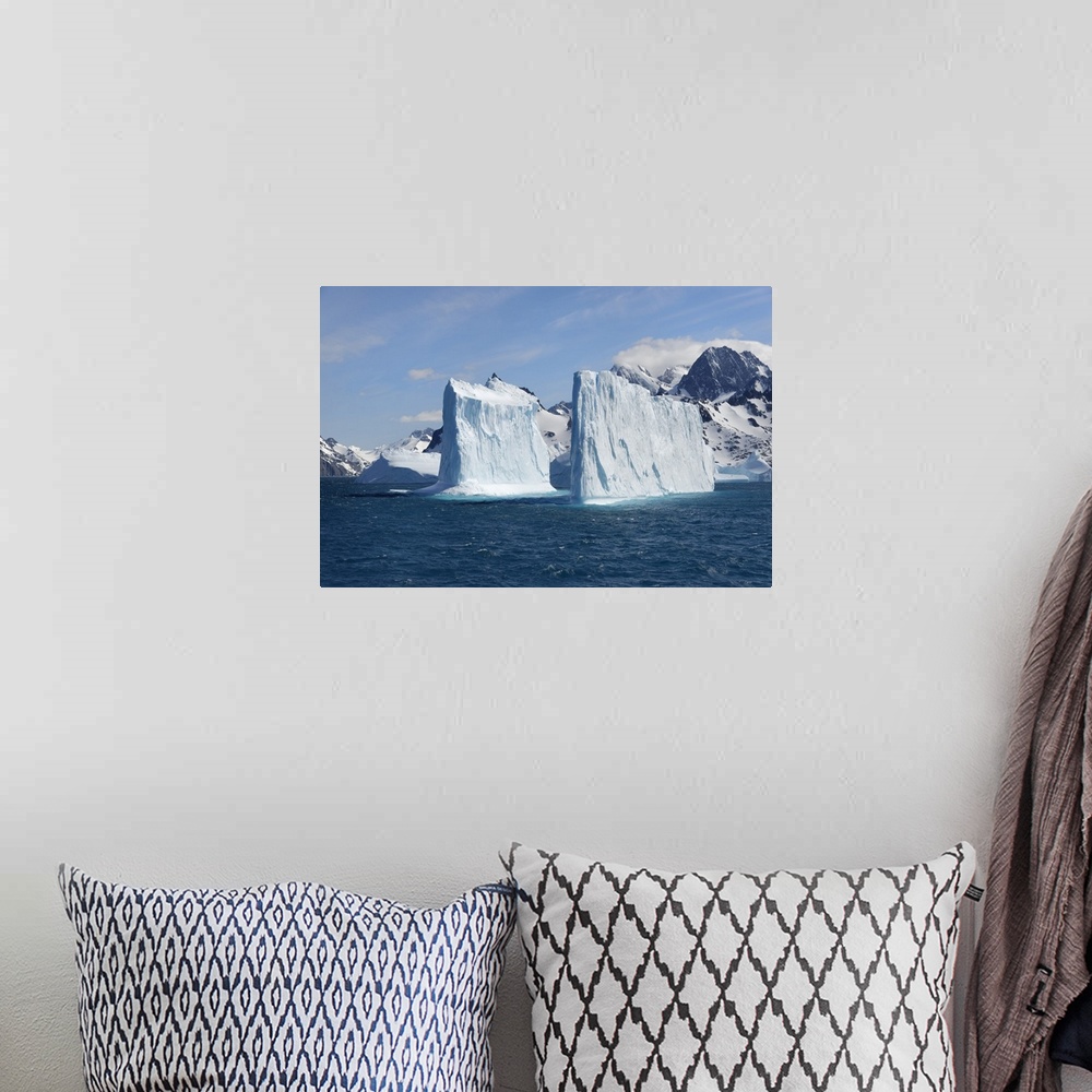 A bohemian room featuring Drygalski Fjord, Floating Icebergs, South Georgia, South Georgia and the Sandwich Islands, Antarc...