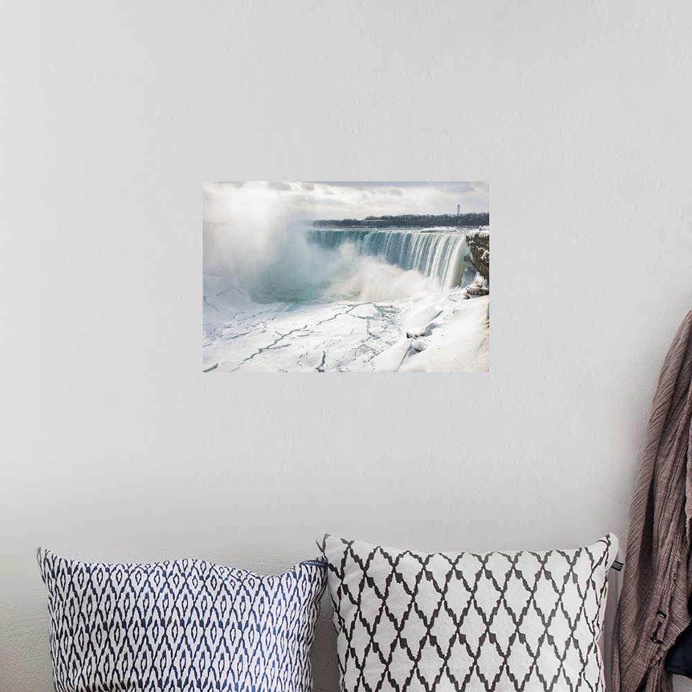 A bohemian room featuring Frozen Niagara Falls, Ontario, Canada, North America