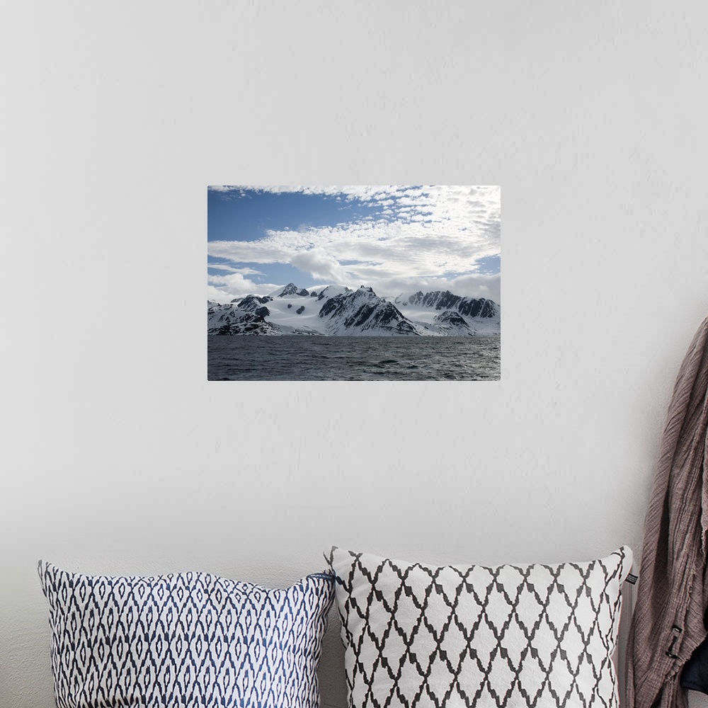 A bohemian room featuring Glacier and coastline Spitsbergen, Svalbard, Norway, Scandinavia, Europe
