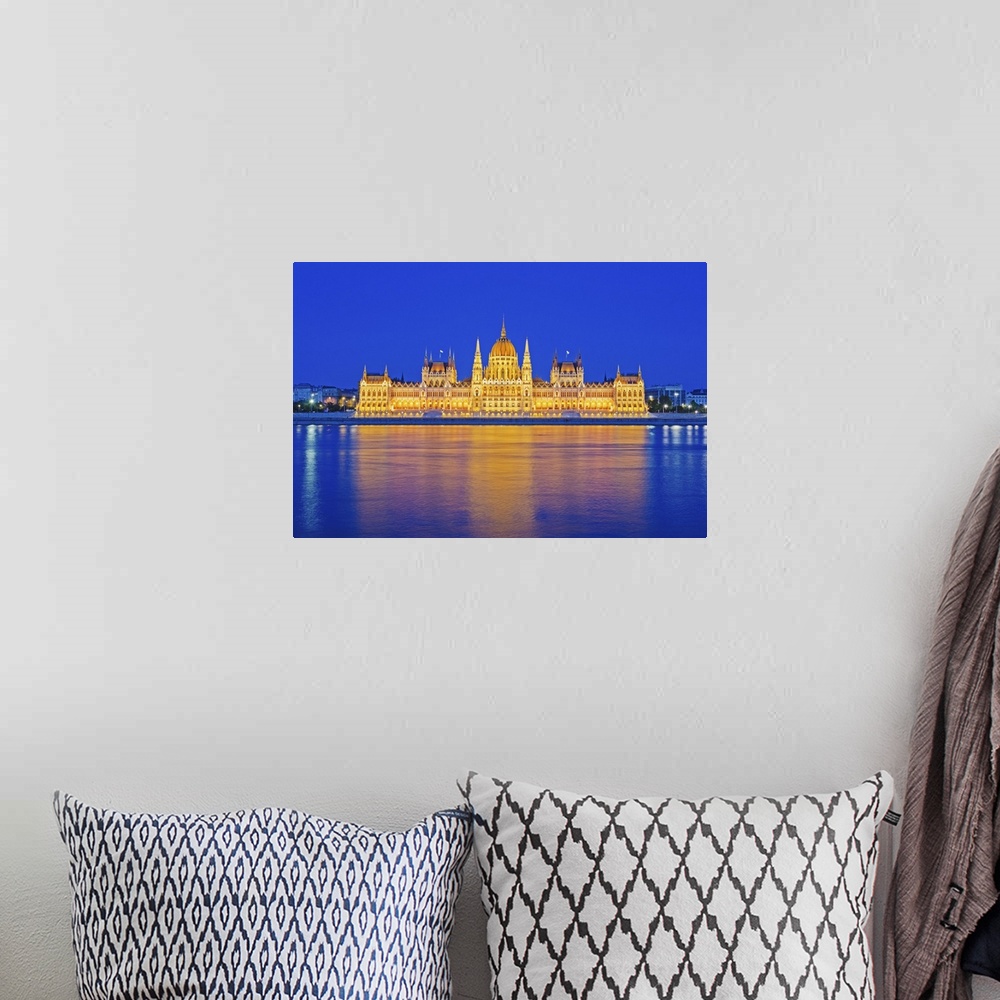 A bohemian room featuring Hungarian Parliament Building, Banks of the Danube, UNESCO World Heritage Site, Budapest, Hungary...