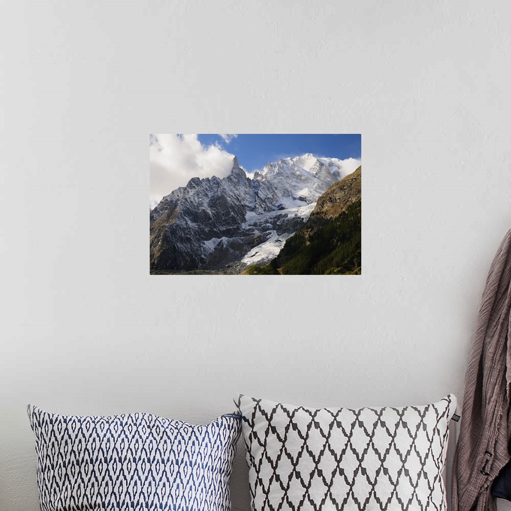 A bohemian room featuring Monte Bianco (Mont Blanc) seen from Vallee d'Aosta, Suedtirol, Italy, Europe