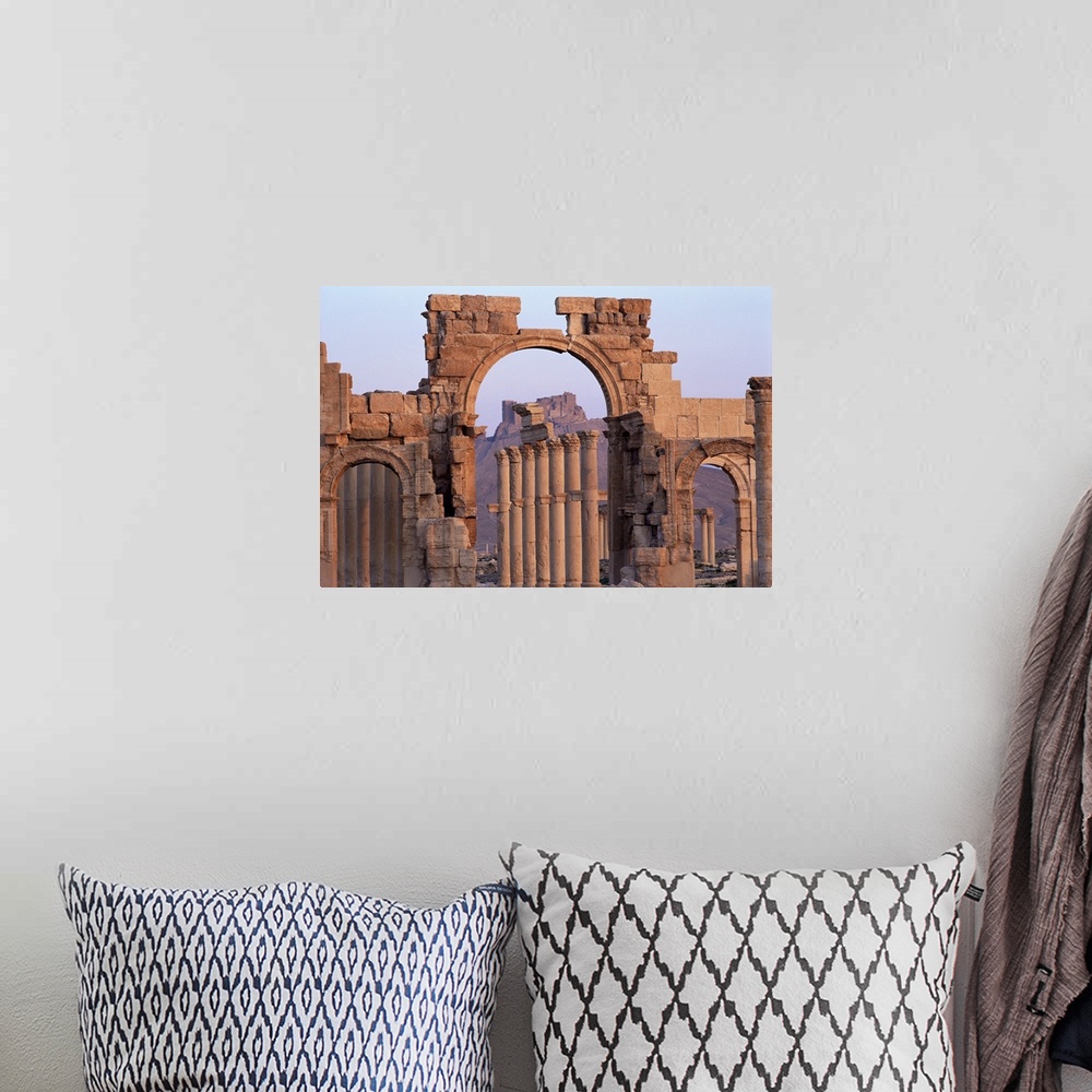 A bohemian room featuring Monumental arch, Palmyra, UNESCO World Heritage Site, Syria, Middle East