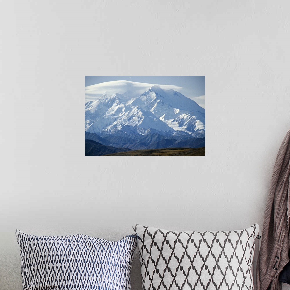 A bohemian room featuring Mount McKinley, Denali National Park, Alaska, USA