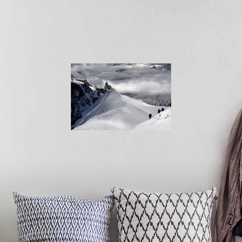 A bohemian room featuring Mountaineers and climbers, Mont Blanc range, French Alps, France, Europe