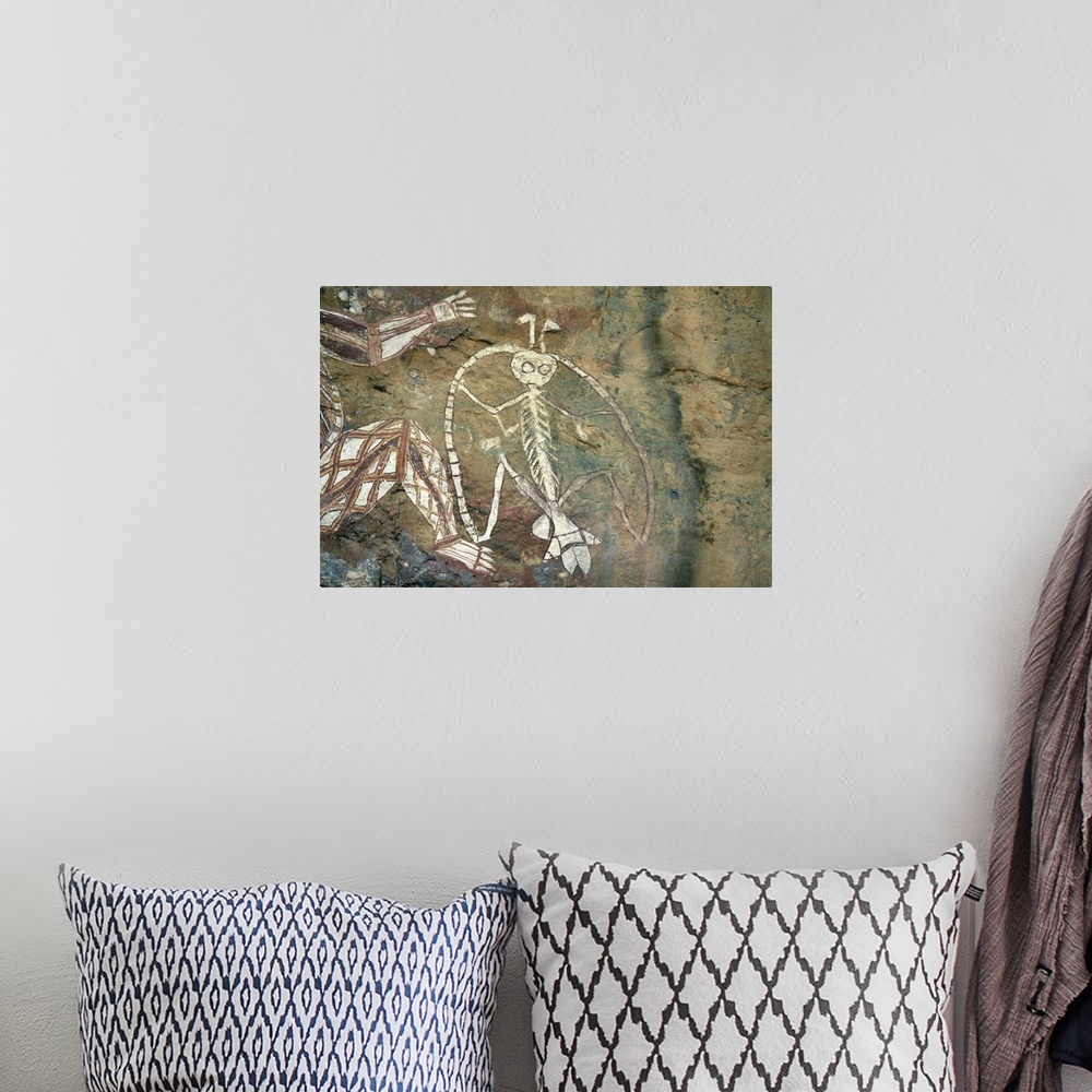 A bohemian room featuring Namarrgon, the Lightning Man, Kakadu National Park, Australia