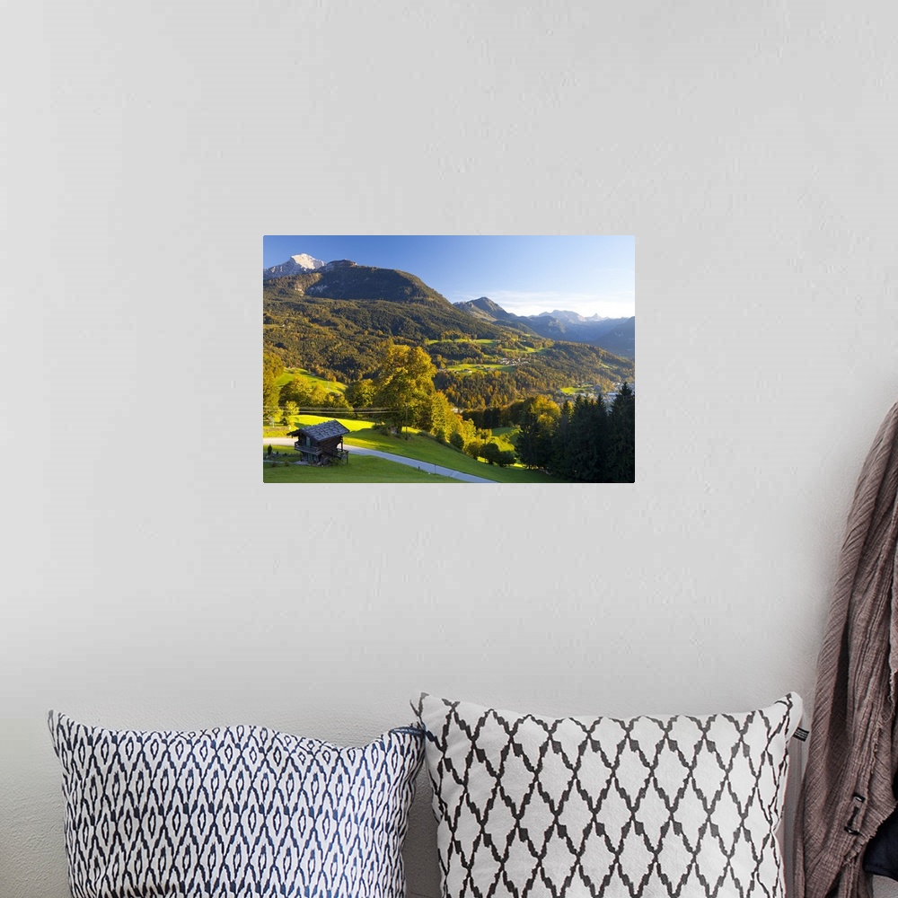 A bohemian room featuring Overview of Berchtesgaden, Bavaria, Germany, Europe