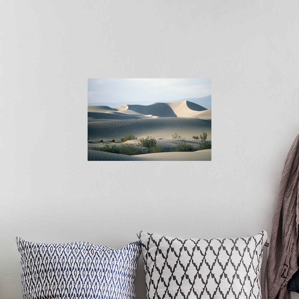 A bohemian room featuring Sand dunes on valley floor, Death Valley, California, USA