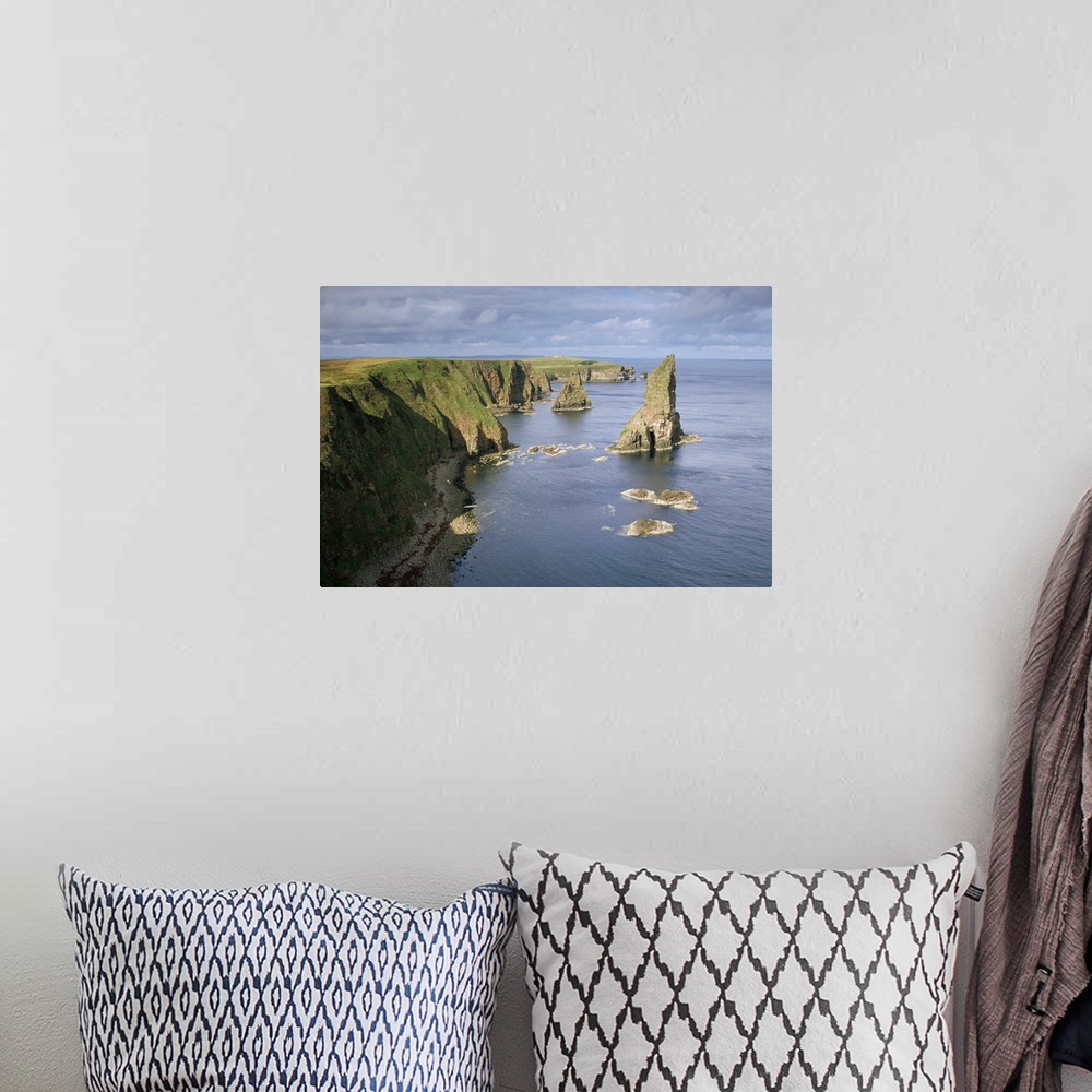 A bohemian room featuring Sea stacks, Duncansby Head, Caithness, Highlands, Scotland, UK
