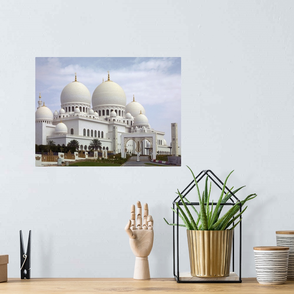 A bohemian room featuring Sheikh Zayed Mosque, Abu Dhabi, United Arab Emirates, Middle East