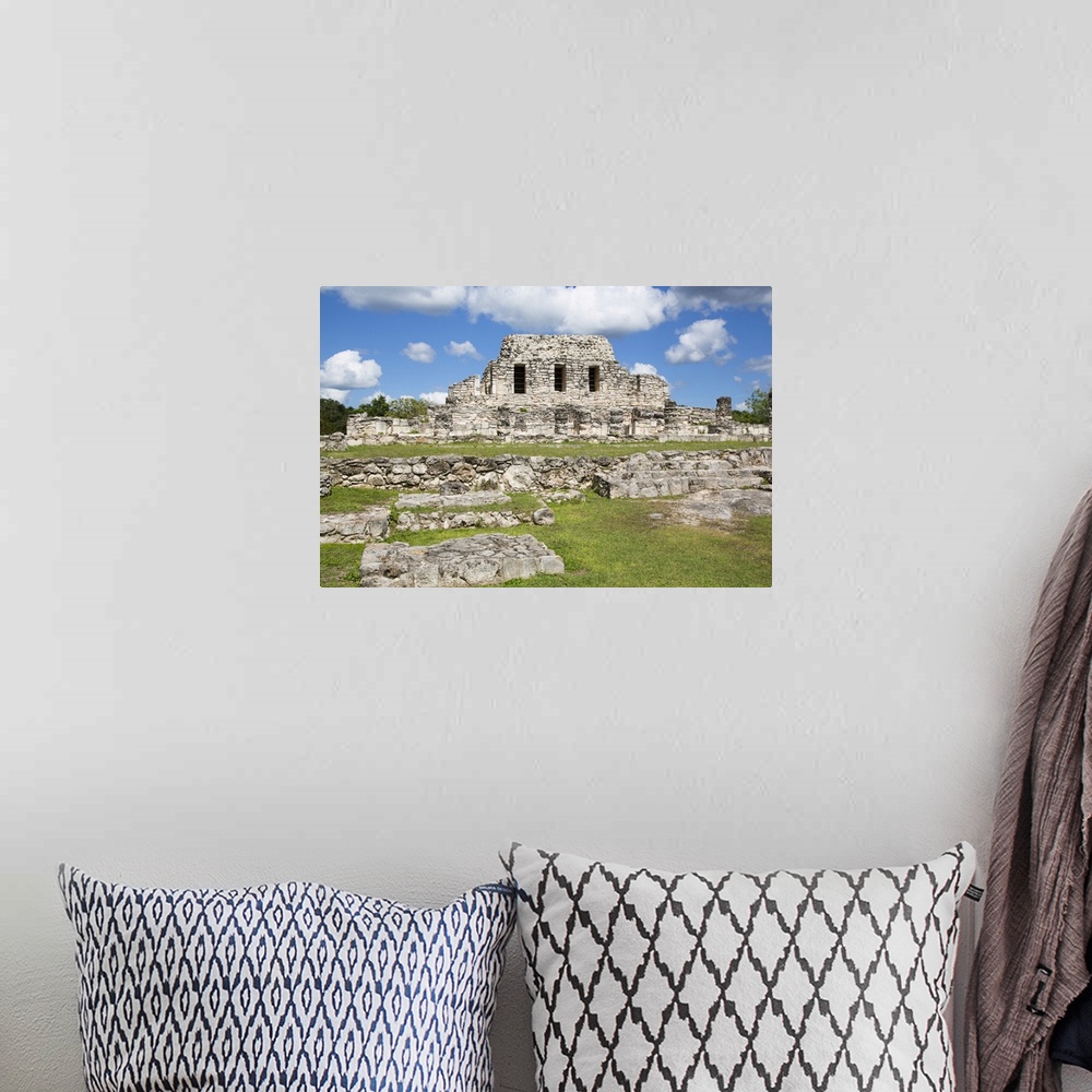 A bohemian room featuring Temple of the Painted Niches, Mayan Ruins, Mayapan Archaeological Zone, Yucatan State, Mexico, No...