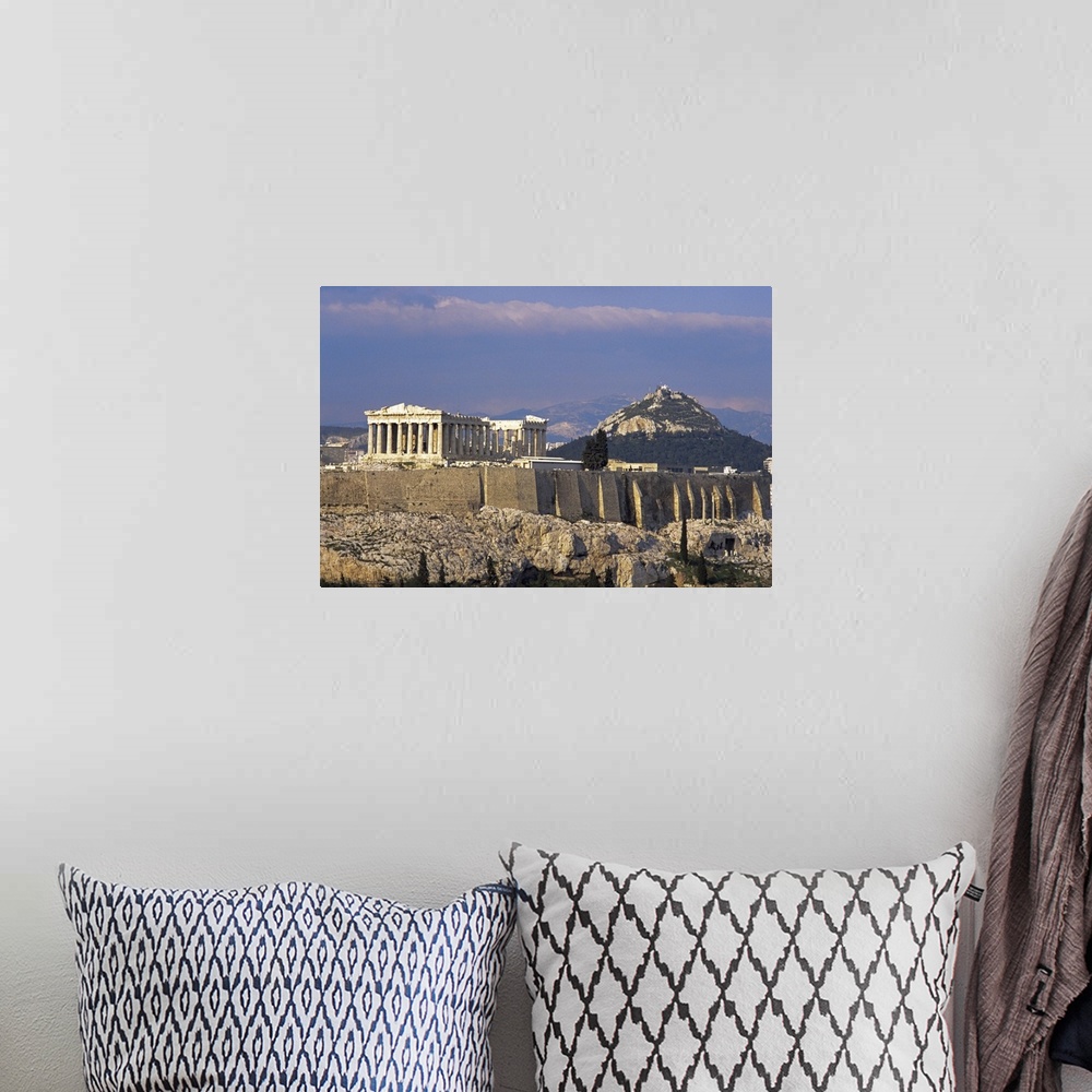 A bohemian room featuring The Acropolis, and Lykabettos Hill, Athens, Greece, Europe