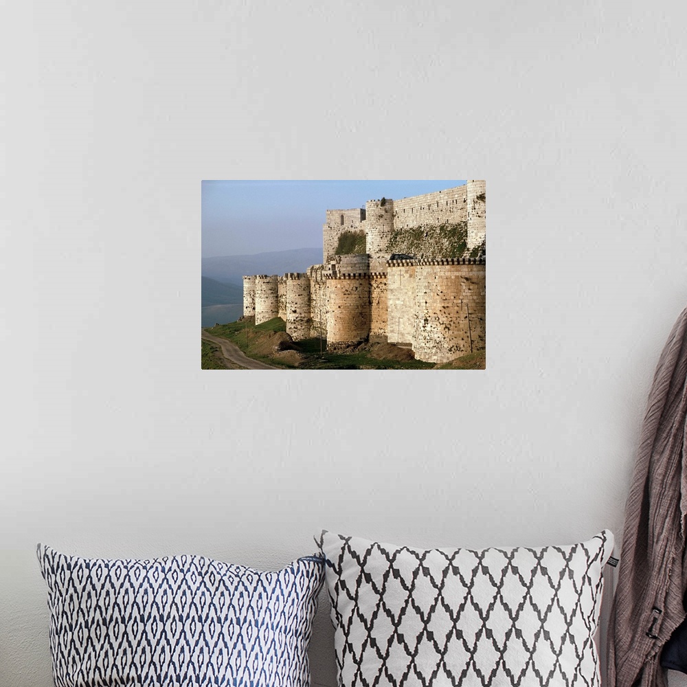A bohemian room featuring The Krak des Chevaliers, Crusader castle, Syria, Middle East
