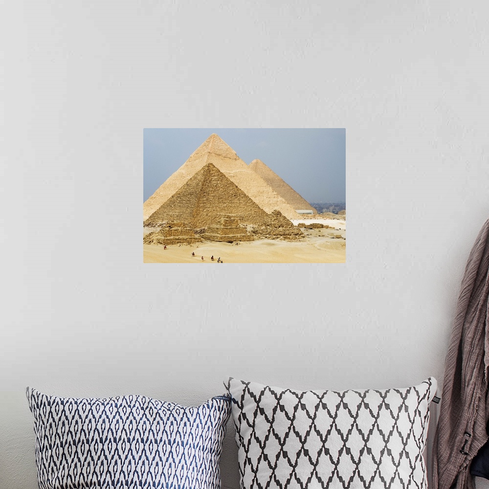 A bohemian room featuring The Pyramids of Giza, Giza, near Cairo, Egypt, North Africa, Africa