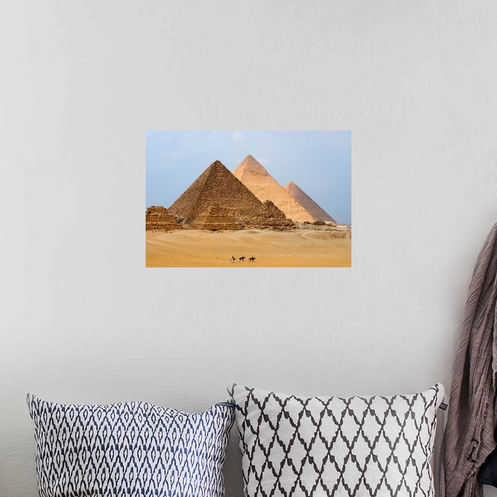 A bohemian room featuring The Pyramids of Giza, Giza, near Cairo, Egypt, North Africa, Africa