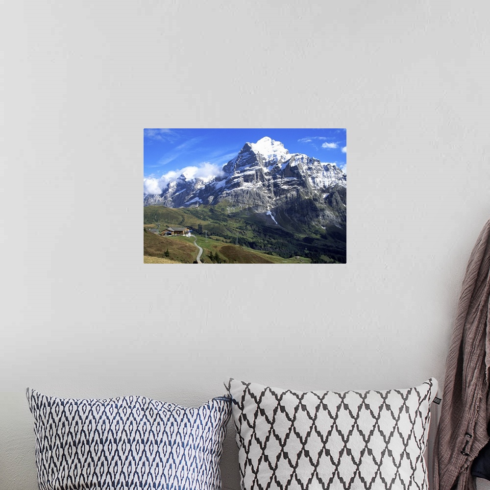 A bohemian room featuring The Wetterhorn, near Grindelwald, Bernese Oberland, Swiss Alps, Switzerland