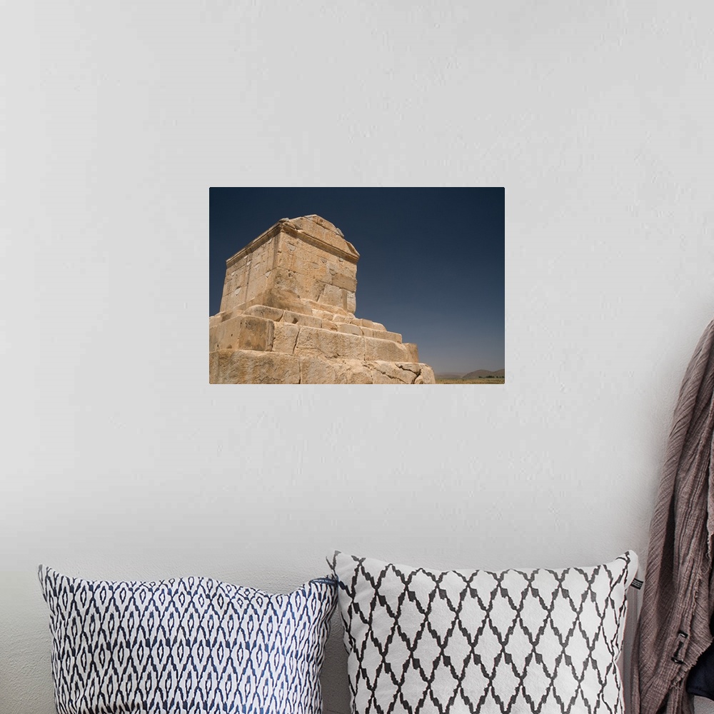 A bohemian room featuring Tomb of Cyrus the Great, 576-530 BC, Pasargadae, UNESCO World Heritage Site, Iran, Middle East